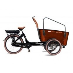 Bakfiets Elektrisch CARRY III 26 inch (3 wielen) Zwart/Bruin