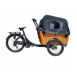 Bakfiets Elektrisch SUPERIOR 3 Zwart/Bruin