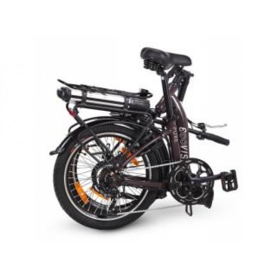 E-Vision Pure 20" elektrische vouwfiets Koffie Bruin