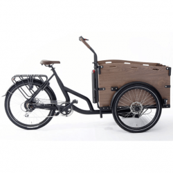 Bakfiets Elektrisch BROOME Zwart/Bruin